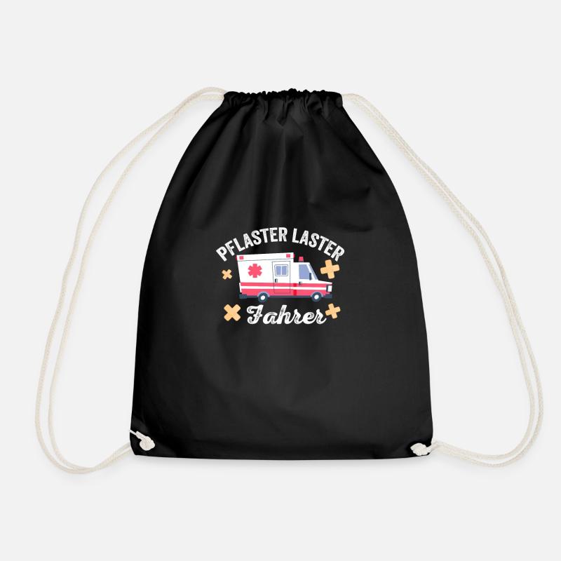 Ich Bin Pflasterlaster Fahrer Sanitöter Geschenk - Turnbeutel - Schwarz