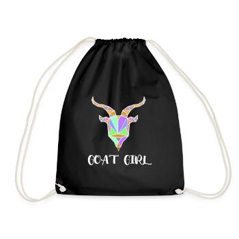 Goat Girl I Love Goats Gift Idea Goat Lover - Sac de sport léger - noir - Devant