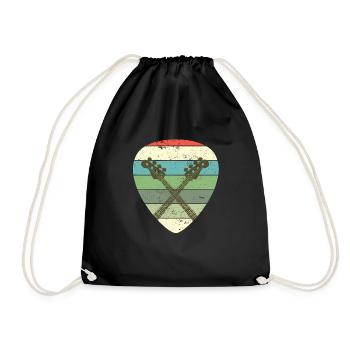 Vintage Bass Guitar Bassist And Bass Player - Sac de sport léger - noir - Devant