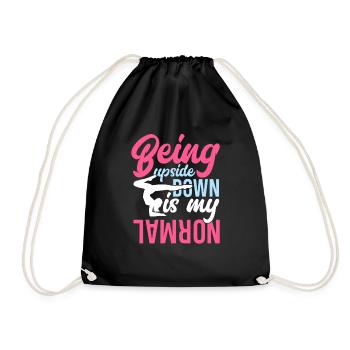 Funny gymnast gymnast gift - Drawstring Bag - black - Front