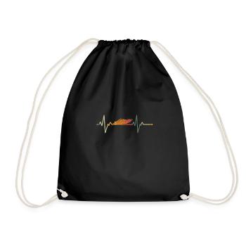 Vintage coeur de bateau à moteur idée cadeau bateau - Sac de sport léger - noir - Devant