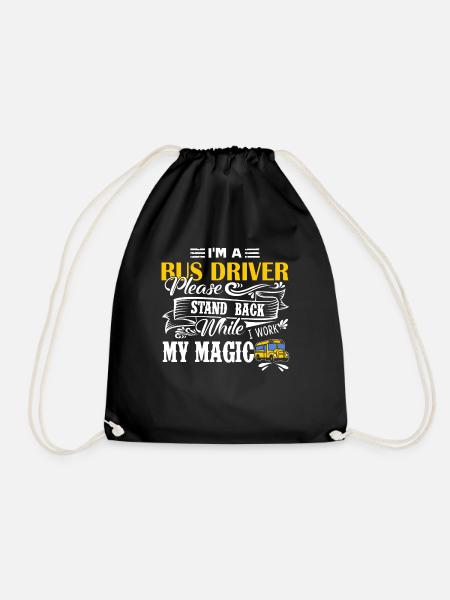 Busfahrer Ich bin ein Busfahrer Shirts - Turnbeutel - Schwarz