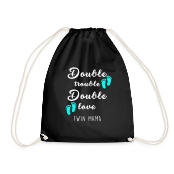 Pregnancy of twins twins - Drawstring Bag - black - Front
