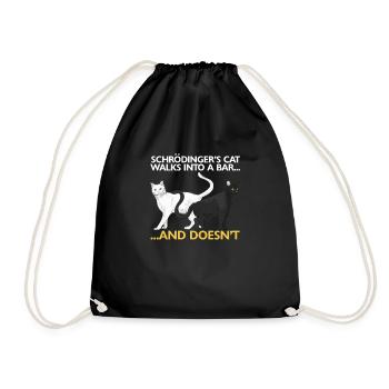 Le chat de Schrödinger drôle de science physique - Sac de sport léger - noir - Devant