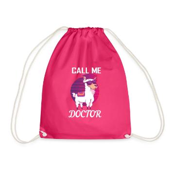 Call me Doctor - Doctorat en alpaga Lama - Sac de sport léger - fuchsia - Devant