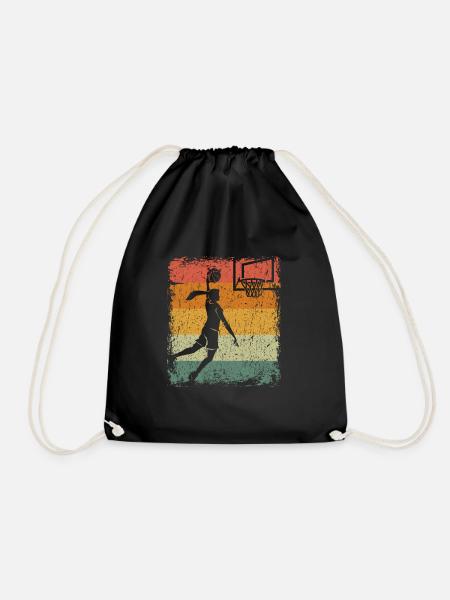 Vintage Dunk Basketball Mädchen Geschenk - Turnbeutel - Schwarz