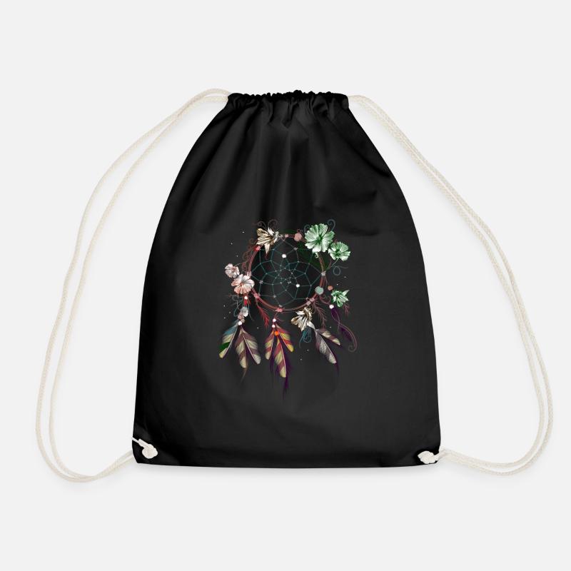 Dream catcher - Drawstring Bag - black