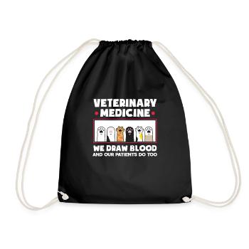 Cadeau d'infirmière vétérinaire drôle - Sac de sport léger - noir - Devant