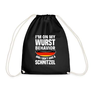 Je ne donne pas un Schnitzel drôle - Sac de sport léger - noir - Devant