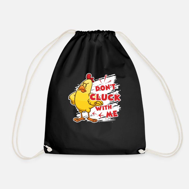 Huhn gluckst nicht mit Huhn - Turnbeutel - Schwarz