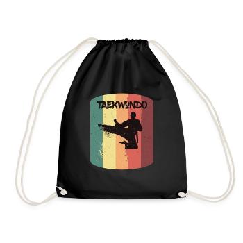 Tae Kwon Do - Taekwondo - Martial Arts Gift - Drawstring Bag - black - Front