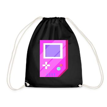 Retro Video Games Vintage Geschenk - Turnbeutel - Schwarz - Vorne