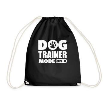 Funny dog trainer dog trainer dog school - Drawstring Bag - black - Front