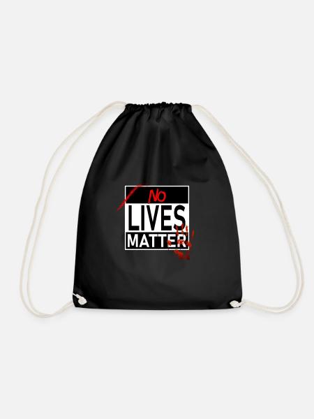 Halloween NO Lives Matter Blood Hand splatter - Turnbeutel - Schwarz
