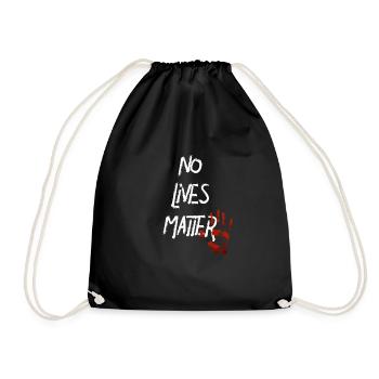 Halloween NO Lives Matter Typography Blood Hand - Sac de sport léger - noir - Devant