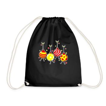 Hässliche Weihnachtspullover Lichter Weihnachten - Turnbeutel - Schwarz - Vorne