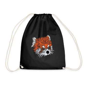 Cute Red Panda Kawaii Roter Panda - Turnbeutel - Schwarz - Vorne
