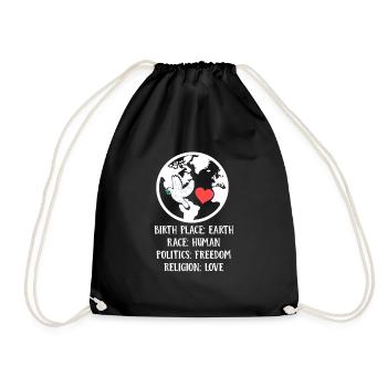 Journée des droits de l'homme Humanité Paix Liberté - Sac de sport léger - noir - Devant