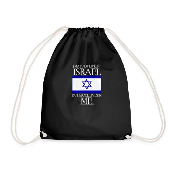 Drapeau d'Israël IDF Mossad Menorah Tel Aviv cadeau - Sac de sport léger - noir - Devant