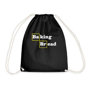 Baking Bread Funny - Drawstring Bag - black - Front