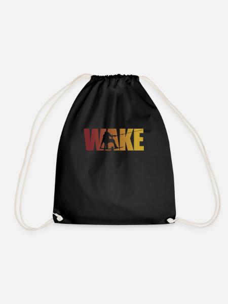 Cooles Wakeboarding Wassersport Geschenk - Turnbeutel - Schwarz