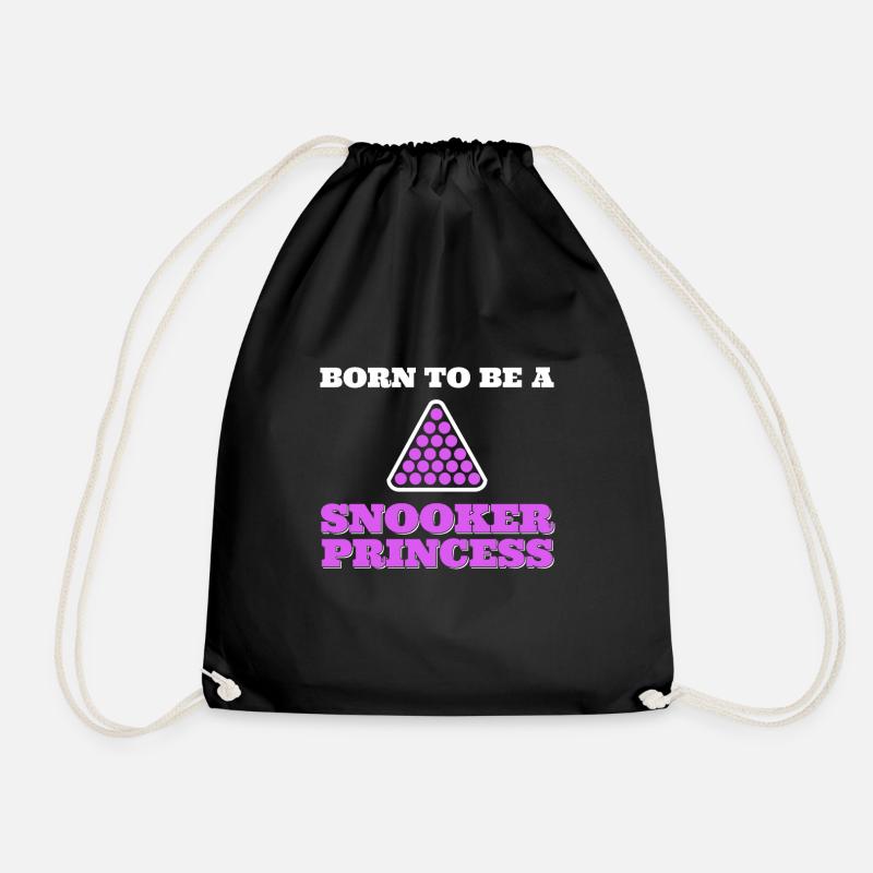 Born to be a snooker princess - Drawstring Bag - black