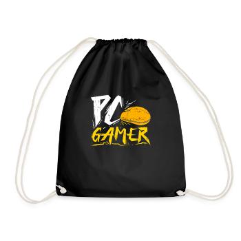PC-Gamer, Desktop Zocker - Turnbeutel - Schwarz - Vorne