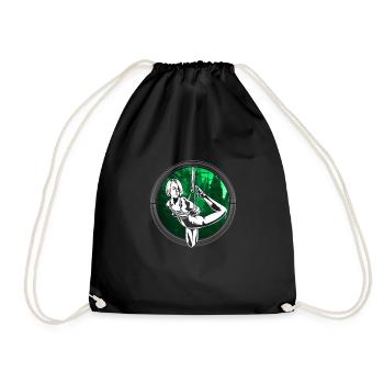 Corde bondage shibari forêt art femme - Sac de sport léger - noir - Devant