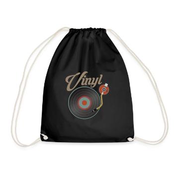 Disque vinyle platine disque vinyle DJ - Sac de sport léger - noir - Devant