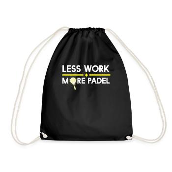 Less work Moe Padel - Padel tennis - Drawstring Bag - black - Front