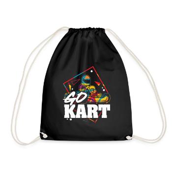 Go Kart Racer Build For Speed King Of Racetrack - Drawstring Bag - black - Front