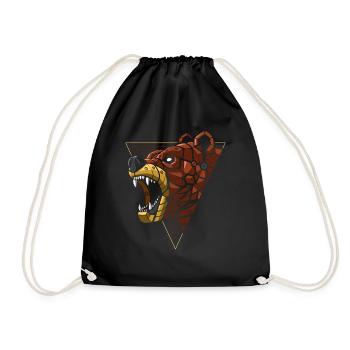 ours robot - Sac de sport léger - noir - Devant