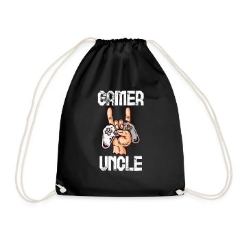 uncle - Drawstring Bag - black - Front