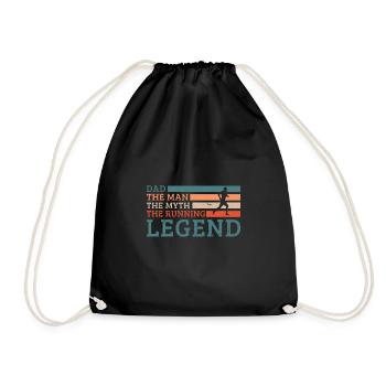 Conception de course de jogging pour un coureur fan - Sac de sport léger - noir - Devant
