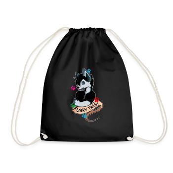 Furry Trash Hundebesitzer Geschenk - Turnbeutel - Schwarz - Vorne