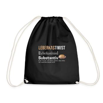Leberkas - Turnbeutel - Schwarz - Vorne