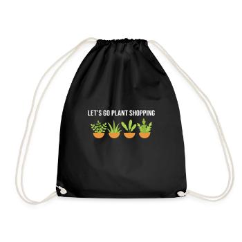 Let's Go Plant Shopping - Plants Ladies - Drawstring Bag - black - Front