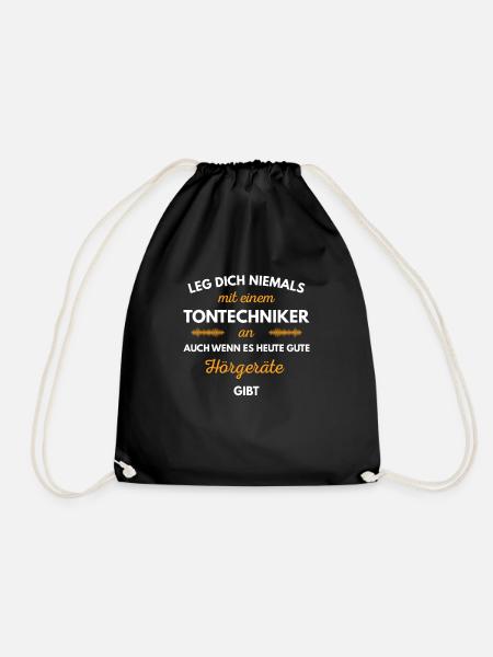 Tontechnik Tontechniker Toningenieur - Turnbeutel - Schwarz