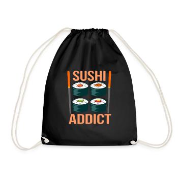 Sushi - Turnbeutel - Schwarz - Vorne