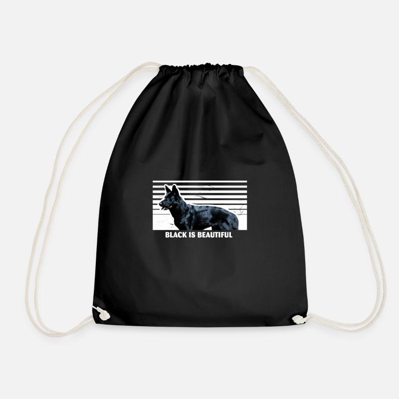 Schwarzer Schäferhund - Turnbeutel - Schwarz