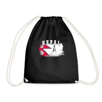 Népal Drapeau de Katmandou Asie - Sac de sport léger - noir - Devant