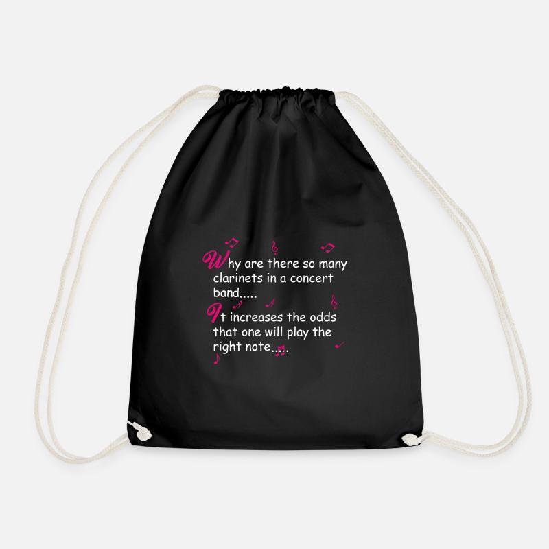 Cadeau de clarinette blague clarinette - Sac de sport léger - noir