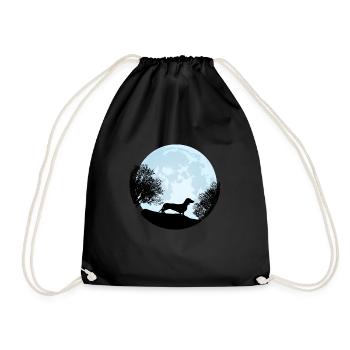 teckel - Sac de sport léger - noir - Devant
