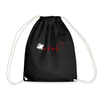 Idée cadeau de voyage de rêve de bateau de croisière - Sac de sport léger - noir - Devant