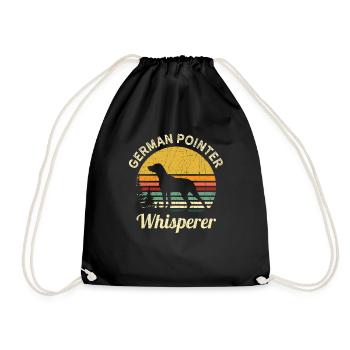 Chemise de pointeur allemand à poil court - Chemise de chien pointeur - Sac de sport léger - noir - Devant