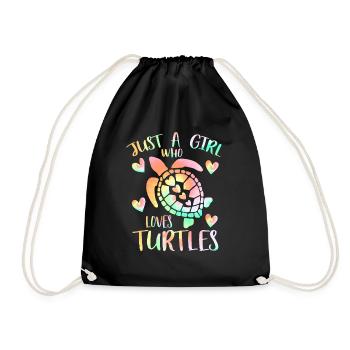 Juste une fille qui aime les tortues - Sac de sport léger - noir - Devant