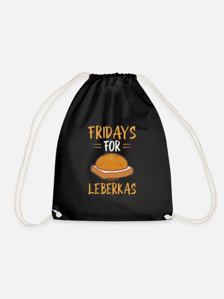 lustiger Leberkas Spruch Fleischkäse - Turnbeutel - Schwarz