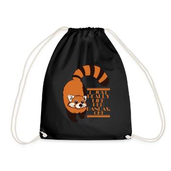 Red Panda - I Just Really Like Red Pandas, Ok! - Turnbeutel - Schwarz - Vorne