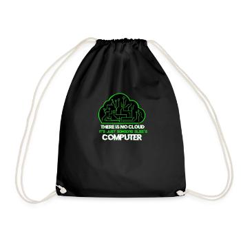 Cloud administrator system administrator gift - Drawstring Bag - black - Front