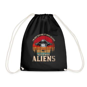Austronaute extraterrestre extraterrestre rétro - Sac de sport léger - noir - Devant